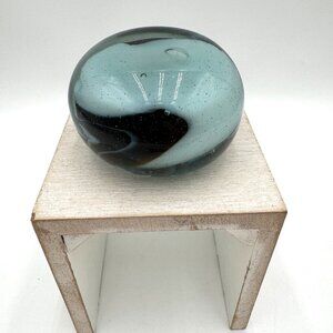 Antique Glass Dump Paperweight Swirl Design Interior Unsigned Pontal scare